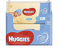 Влажные салфетки Huggies (Хаггис)Pure Extra Care 2+1, 3x56 шт . В упаковке 168 шт