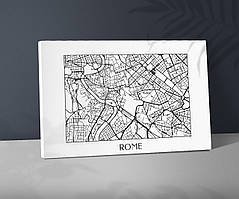 Рим мапа Риму Мапа вулиць Рима Рим та його карта Rome Мапа Риму на хості Друк на тканині Котонове полотно