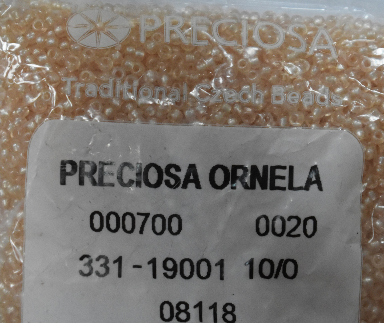 Бісер Preciosa 10/0 колір 08118 персиковий 5г, фото 1