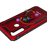 Ударостійкий чохол Serge Ring під магнітний тримач для Samsung Galaxy A21 2020 A215 червоний, протиударний, фото 3