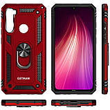 Ударостійкий чохол Serge Ring під магнітний тримач для Samsung Galaxy A21 2020 A215 червоний, протиударний, фото 7