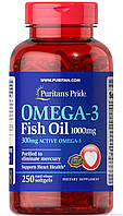 Рыбий жир Puritan's Pride Omega-3 Fish Oil, 1000 мг 250 капс