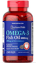 Рибовий жир Puritan's Pride Omega-3 Fish Oil, 1000 мг 250 капс