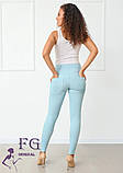 Блакитні жіночі брюки на тонкі блискавки В 020/ 02, фото 3