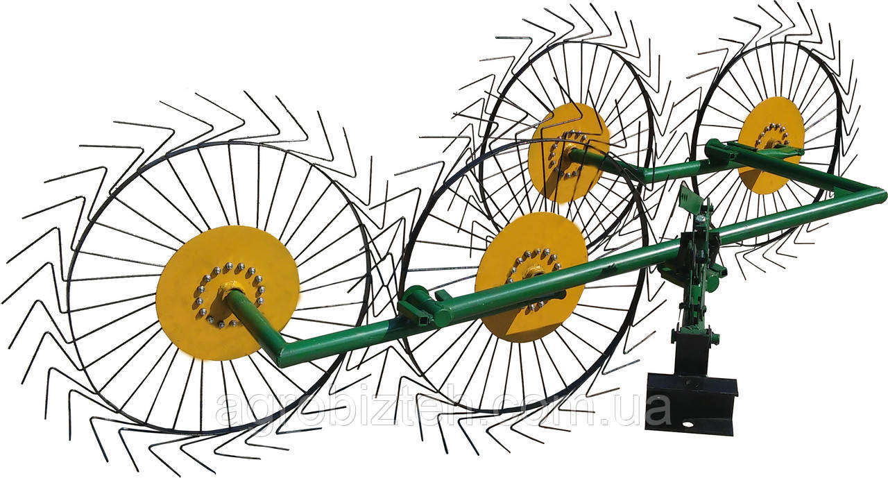 Граблі «Сонечко» ГВР-4 (граблі ворошки 4-колісні), фото 1