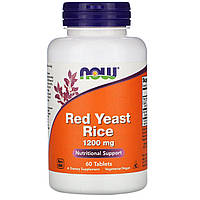 Now Foods, Червоний ферментований рис, 1200 мг, 60 таблеток