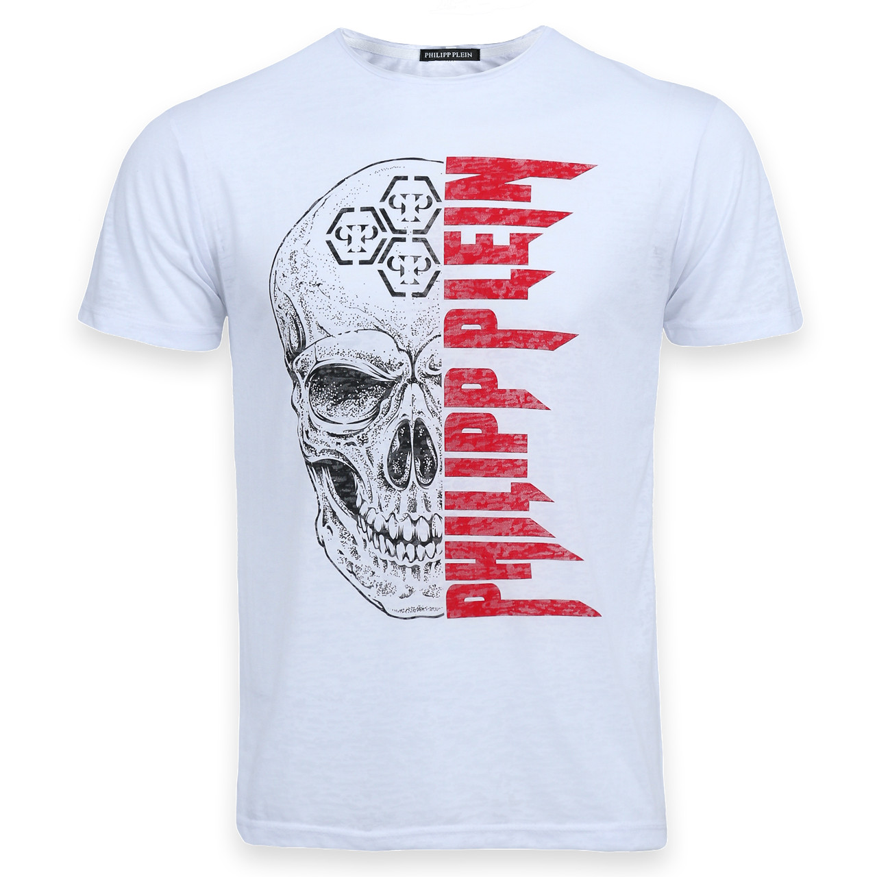 Футболка чоловіча біла з принтом PHILIPP PLEIN №7 Ф-10 WHT S(Р) 19-655-024, фото 1