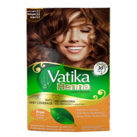 ФАРБА ДЛЯ ВОЛОССЯ ХНОЮ НАТУРАЛЬНИЙ ШАТЕН КОЛІР МАХАГОН DABUR VATIKA HENNA HAIR COLOUR 6*10г