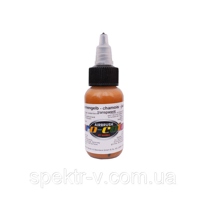 Фарба для аерографії Pro-color 64076 transparent chamois (прозора сонячна жовта), 30 мл
