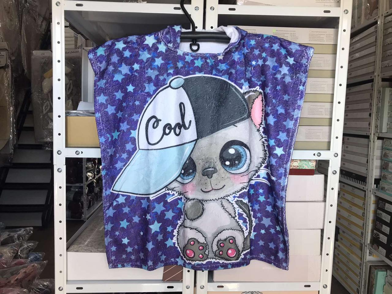 Дитяче пончо рушник 120 на 60 см 3D принт Туреччина 019, фото 1