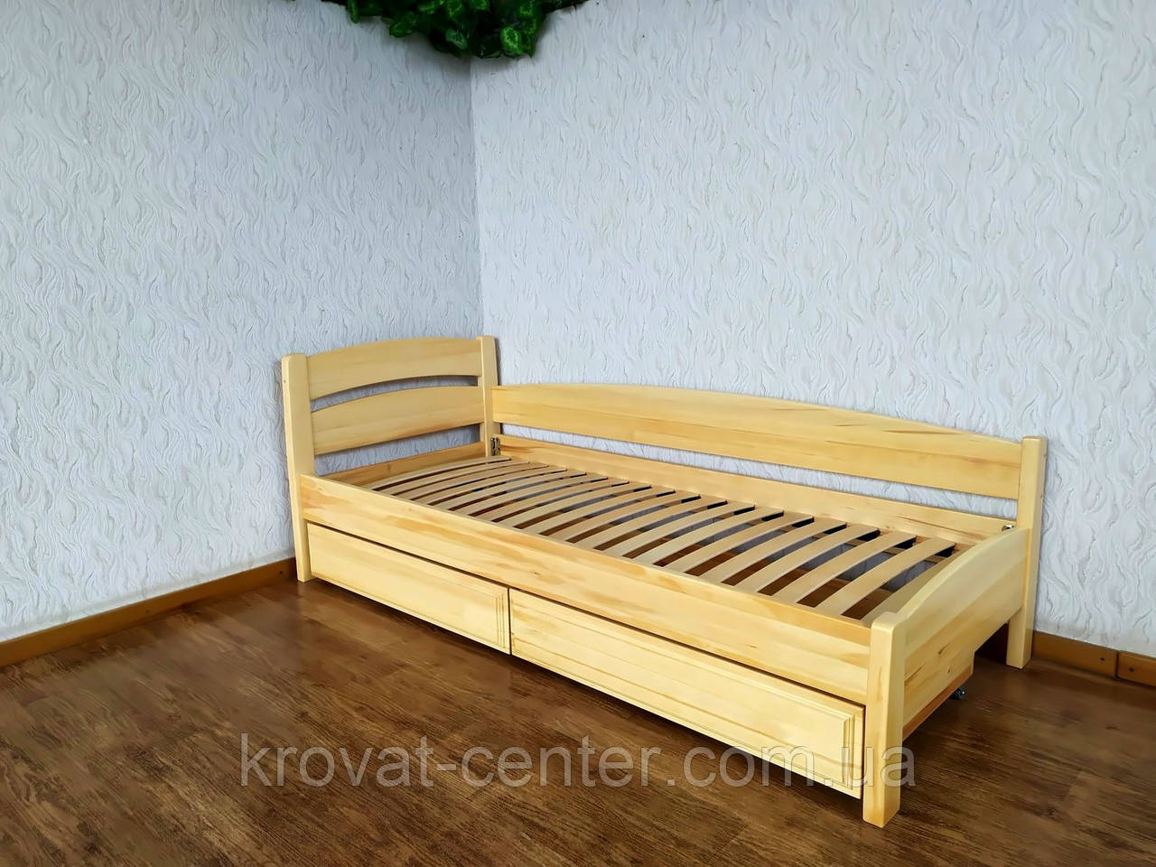 Детская односпальная деревянная кровать с защитным бортиком "Марта - 2" от производителя - фото 7 - id-p1073596675