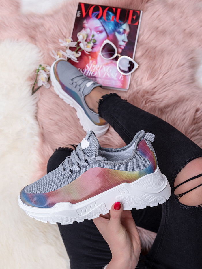 Жіночі сірі кросівки Gradient grey з білою підошвою, 36-41
