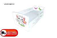 Дитяче ліжко Kinder Cool 14 Кошеня з шухлядою і захисним бортиком, спальне місце на ламелях