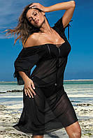 Длинное пляжное платье M 443 DORA (размеры S-2XL в расцветках) M, Черный