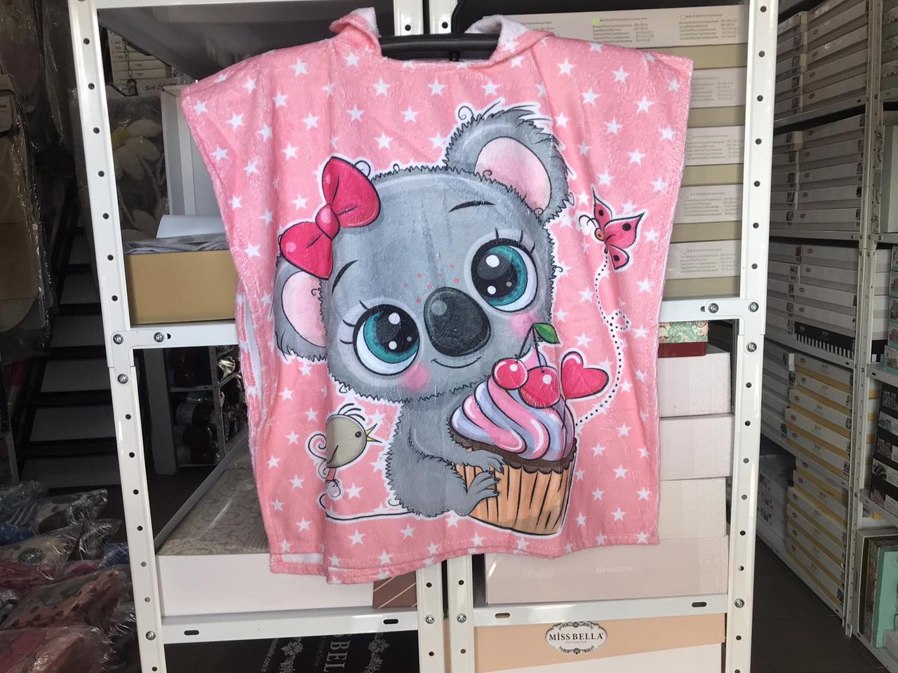 Дитяче пончо рушник 120 на 60 см 3D принт Туреччина 013, фото 1