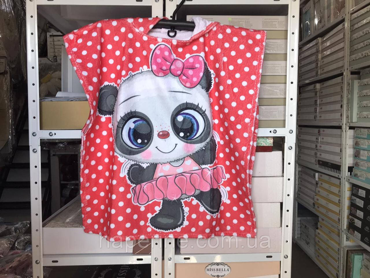 Дитяче пончо рушник 120 на 60 см 3D принт Туреччина 012, фото 1