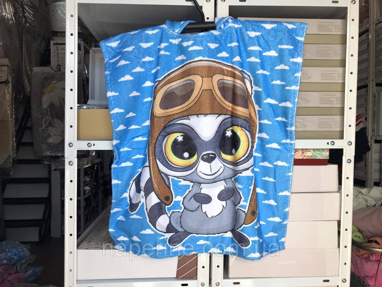 Дитяче пончо рушник 120 на 60 см 3D принт Туреччина 09, фото 1