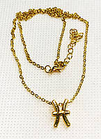 Колье Primo с подвеской знак зодиака Pisces (Рыбы) - Gold