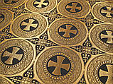 Церковна тканина,парча Ефес бордовий з золотом, фото 7