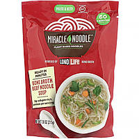 Miracle Noodle, Суп с лапшой на костном бульоне, говяжий, 215 г (7,6 унции) в Украине