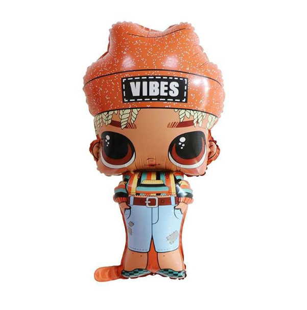 Фольгована куля "Кукла Лол No12" 4 серія 48х83 см (Китай) в упаковці