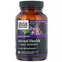 Gaia Herbs, Adrenal Health, щоденна підтримка, 120 рослинних капсул Phyto-Caps, оригінал