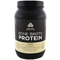 Dr. Axe / Ancient Nutrition, Bone Broth Protein, чистый белок, 890 г (1,96 фунта) в Украине
