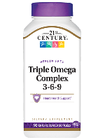 21st Century, Triple Omega 3-6-9 (90 капсул), омега 3-6-9, омега 3 6 9