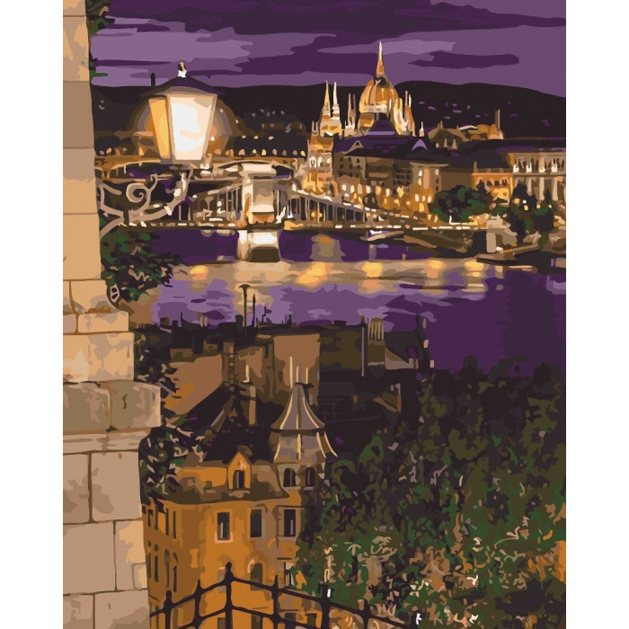 Картина за номерами 40×50 см. Магічні фарби Будапешта. Ідейка КНО3534
