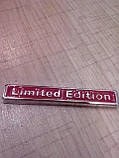 Шильд значок емблема прикраса шильдик для електрогітари автомобіля авто limited edition червоний, фото 6