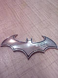 Шильд значок емблема прикраса шильдик для автомобіля авто бетмен хром, фото 3