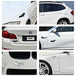 Шильд значок емблема прикраса шильдик для автомобіля авто бетмен хром, фото 5