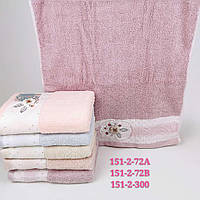 Банные полотенца с цветами упаковка 6 шт.