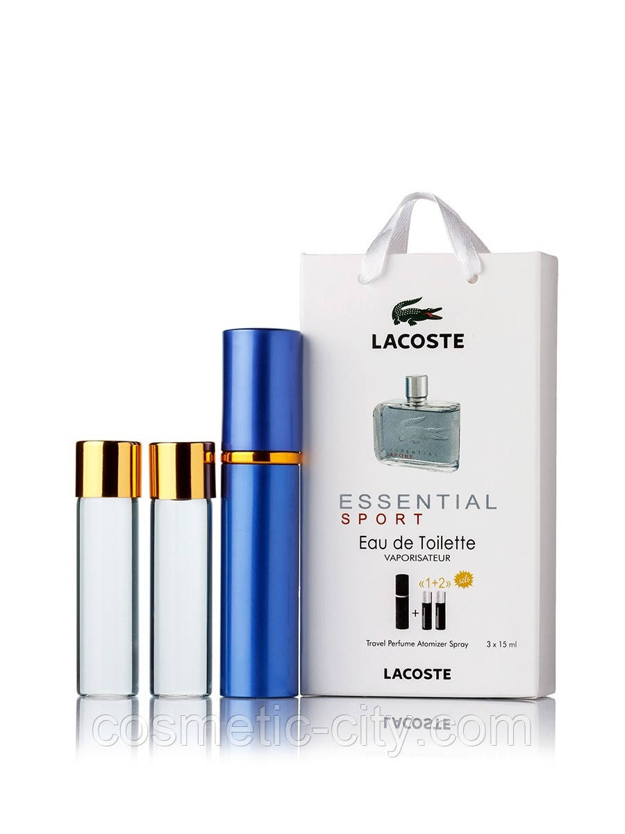 Міні-парфуми Lacoste Essential Sport Pour Homme (Лакост Необхідний Спорт Пур Хом),3*15 мл