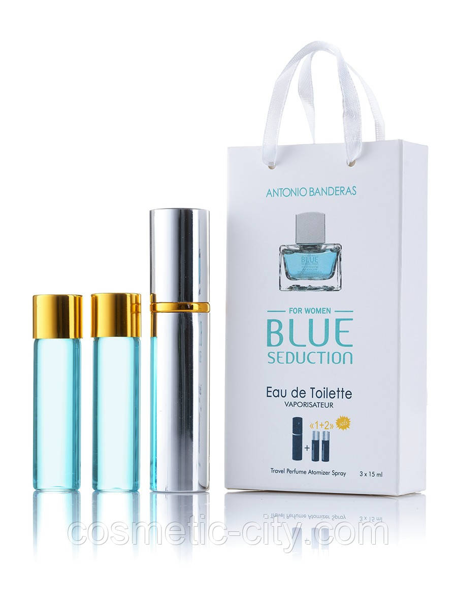 Міні-парфуми Antonio Banderas Blue Seduction for woman (Блю Седакшн фо Вумен), 3*15 мл