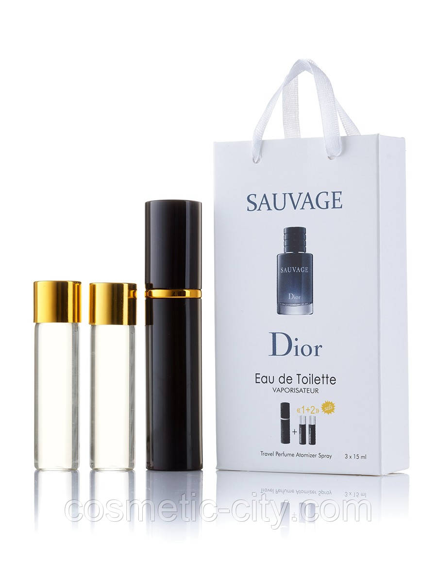 Міні-парфуми Christian Dior Sauvage (Діор Саваж), 3*15 мл