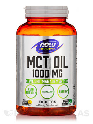 NOW Foods MCT Oil 1000 мг 150 капсул, фото 1