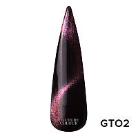 Магнитный гель-лак Couture Colour Galaxy Touch GT 02 розовый отблеск с цветными переливами, 9ml.