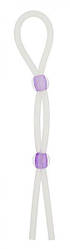 Кільце ерекційне 7 "Silicon Cock Ring with 2 beads, LAVENDER