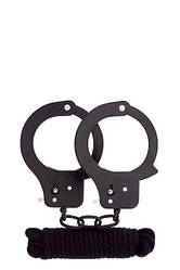 Набор BONDX METAL CUFFS & LOVE ROPE SET, BLACK