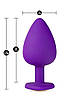 Анальна пробка TEMPTASIA BLING PLUG LARGE PURPLE, фото 3
