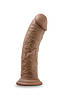 Дилдо з присоскою AU NATURAL 8INCH DILDO MOCHA 19см на 5 см, фото 2