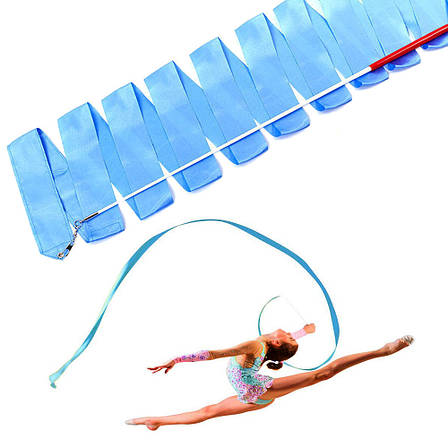Стрічка для художньої гімнастики з паличкою, стрічка гімнастична 6 метрів, фото 2