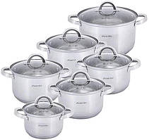 Набір Kamille з нержавіючої сталі 6 каструль KM 5638S