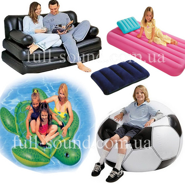 Надувные матрасы, кресла, кровати, подушки, летняя продукция, бассейны ...