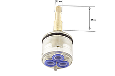 Картридж в змішувач душової кабіни, на три положення під квадрат ( КВ33\3\37 ), фото 3