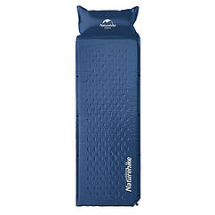 Самонадувний кемпінговий килимок Naturehike Mat with Pillow 25 мм NH15Q002-D dark blue