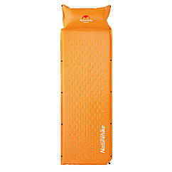 Самонадувний кемпінговий килимок Naturehike Mat with Pillow 25 мм NH15Q002-D orange