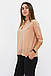 Класична жіноча блузка Lorein, бежевий, фото 4