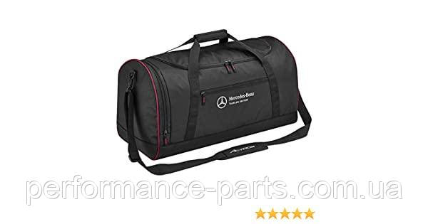 Дорожня сумка Mercedes-Benz Travel Bag Trucker, Black/Red, артикул B67871669 Офіційна колекція Mercedes